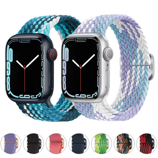 Strap For Apple Watch band 44mm 40mm 45mm 41mm 38mm 42mm ultra 49mm Braided Solo Loop bracelet correa iwatch series 7 se 3 6 8 5