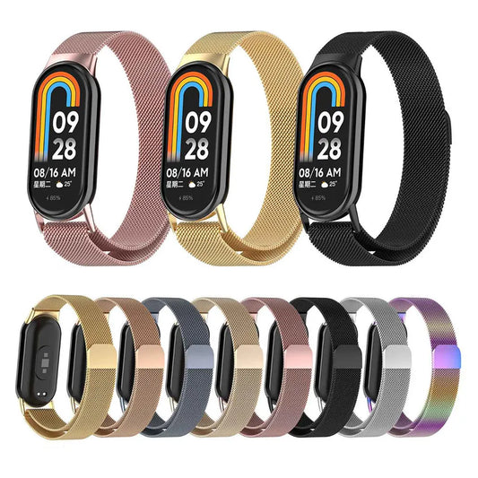 Stainless Steel Strap for Xiaomi Mi Band 8 7 6 5 4 3 Smart Watch Wristband Bracelet Wrist Strap for MiBand 8 7 6 5 4 3 4